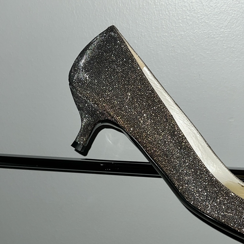 Stuart Whitman “Stuart” Glitter Kitten Heel Pump